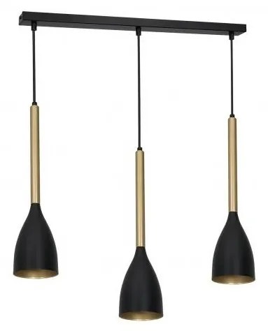 Csillár zsinóron ISTAPPAR 3xE27/60W/230V fekete/arany