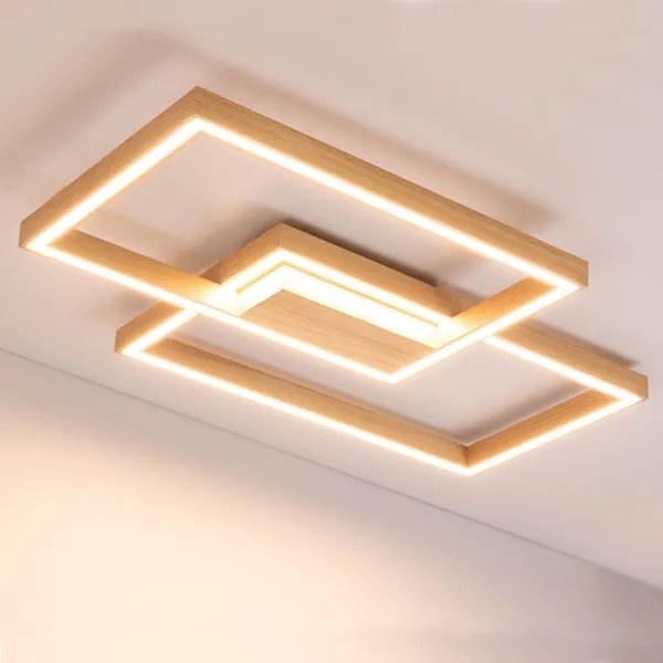 Spot-Light 91402274 - LED dimmelhető lámpatest RAMME LED/48W/230V + távirányító matt tölgy