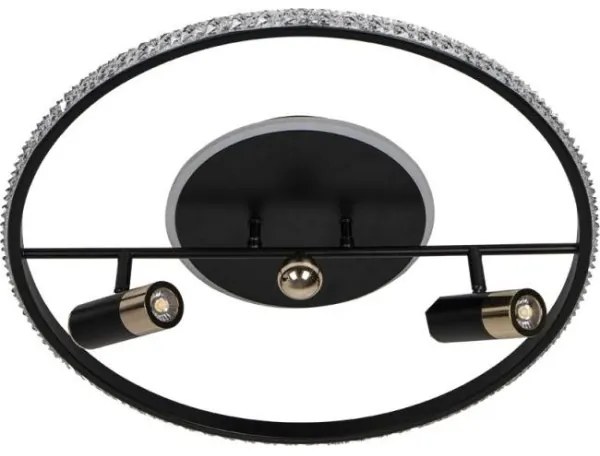 LED Dimmelhető mennyezeti lámpa LED/60W/230V 3000-6500K fekete + távirányítás