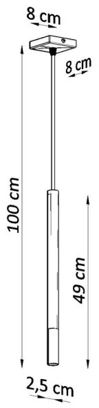 Csillár zsinóron MOSAIC 1xG9/12W/230V fekete/arany
