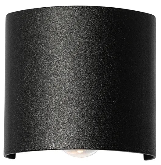 Kültéri fali lámpa fekete, beépített LED-del, 2-lámpás, IP54 - Silly