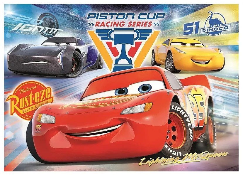 Disney Verdák puzzle 104 db-os (Piston Cup)