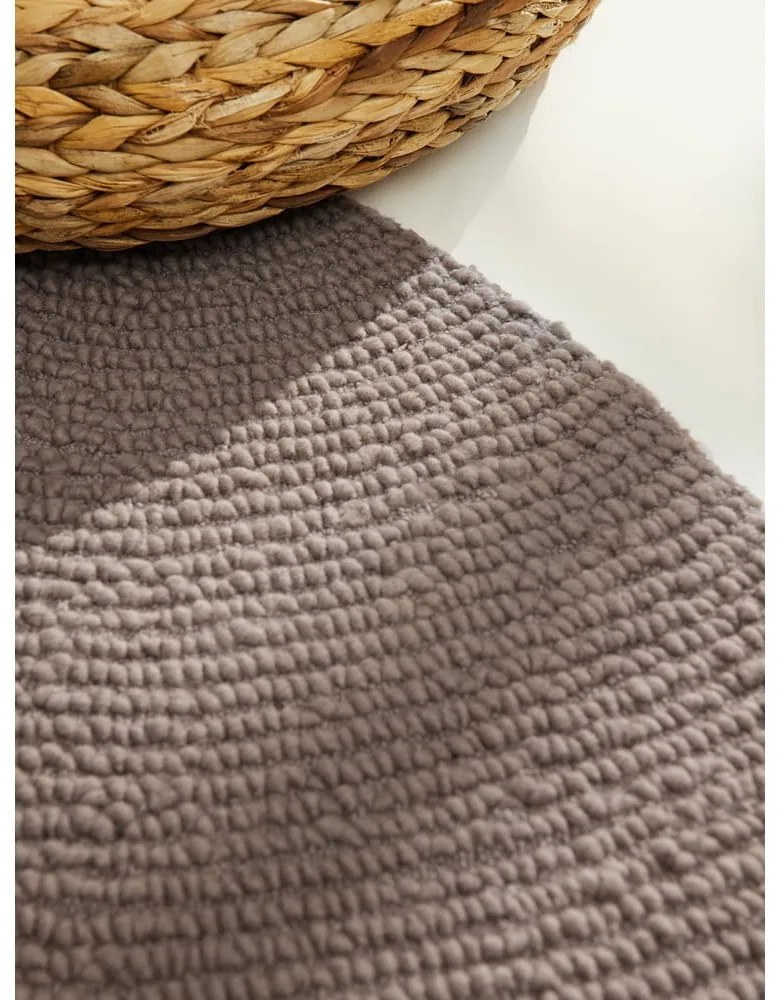 Szürkésbarna kézi szövésű gyapjú kerek szőnyeg ø 150 cm Calmio – Hanse Home