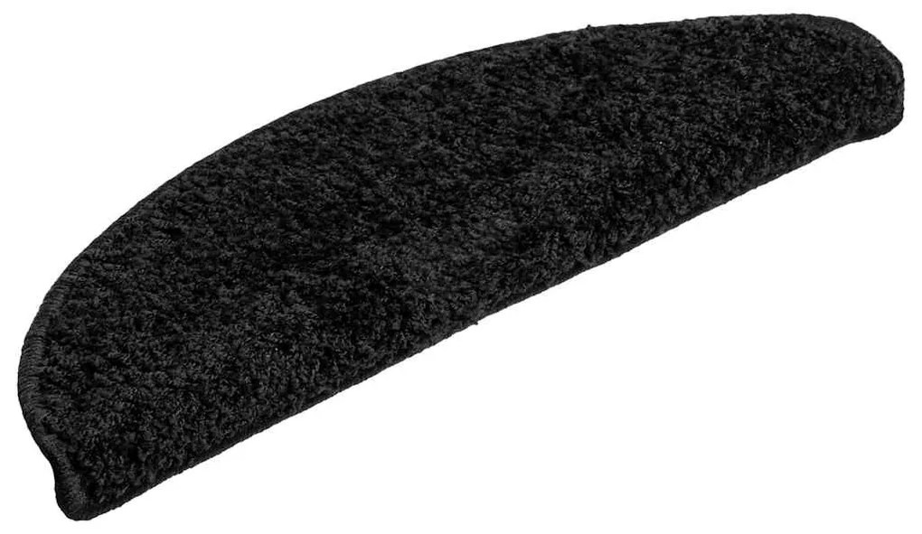 30 db fekete lépcsőszőnyeg 56x17x3 cm