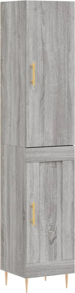 vidaXL szürke sonoma szerelt fa magasszekrény 34,5 x 34 x 180 cm