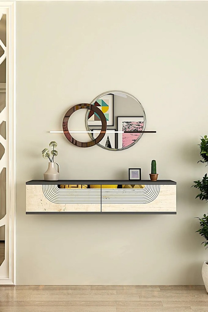 Meyra 120 - Anthracite, Travertine, Gold