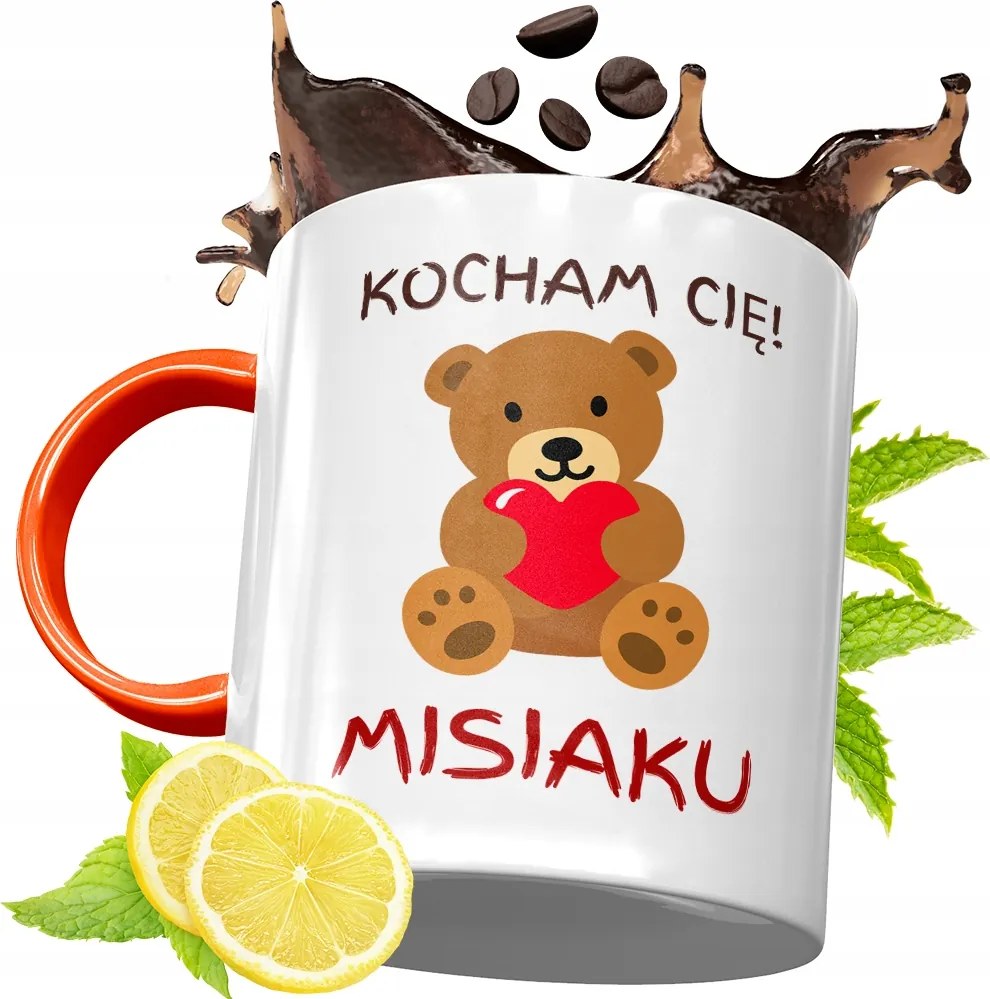 Narancssárga Bögre Valentin Napra Lányoknak, fényképes nyomattal