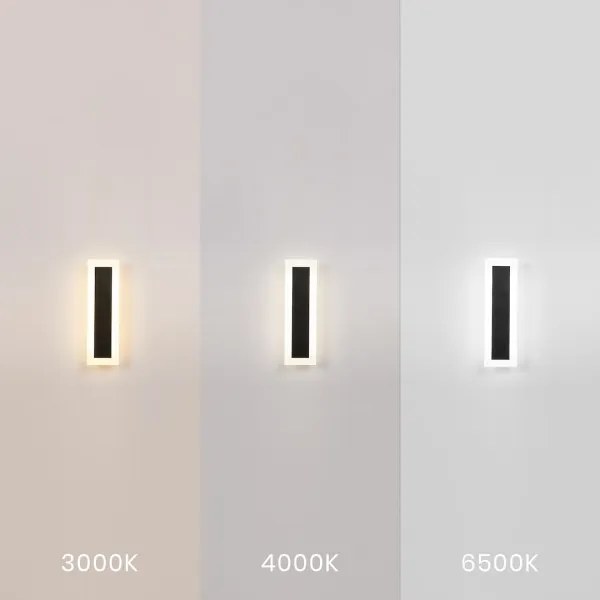 LED-es kültéri fali lámpatest WOW LED/10W/230V 3000/4000/6500K 30 cm IP54 fekete