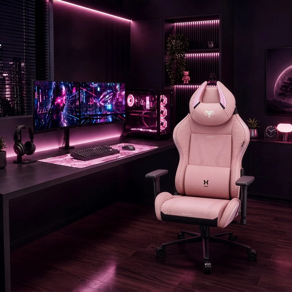 Gamer szék szövet rózsaszín Normal Size: Diablo X-Horn 2.0 Rainbow Pink