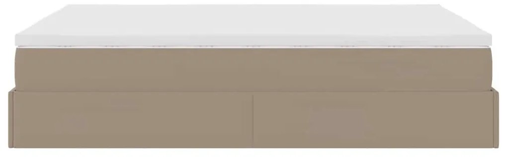 Ottomán ágykeret matraccal Cappucino 140x190cm műbőrrel