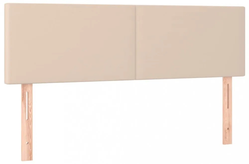 cappuccino színű műbőr LED-es fejtámla 144 x 5 x 78/88 cm