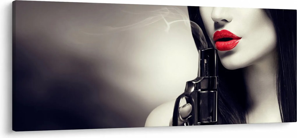 Kép - titokzatos nő (120x50 cm)