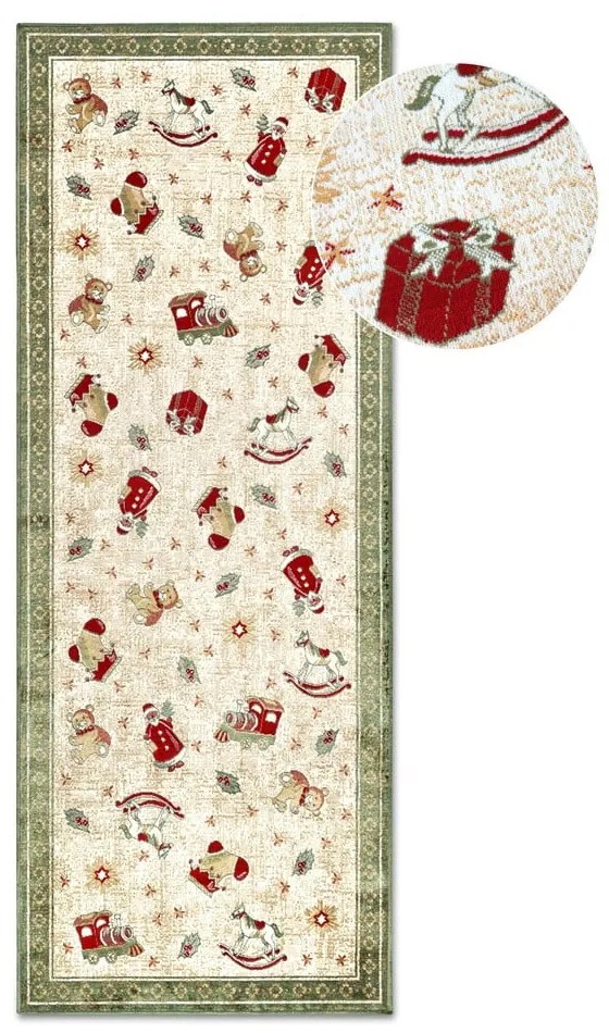 Zöld pamutkeverék futószőnyeg karácsonyi mintával 80x200 cm Toy's Delight Green Christmas – Villeroy&amp;Boch