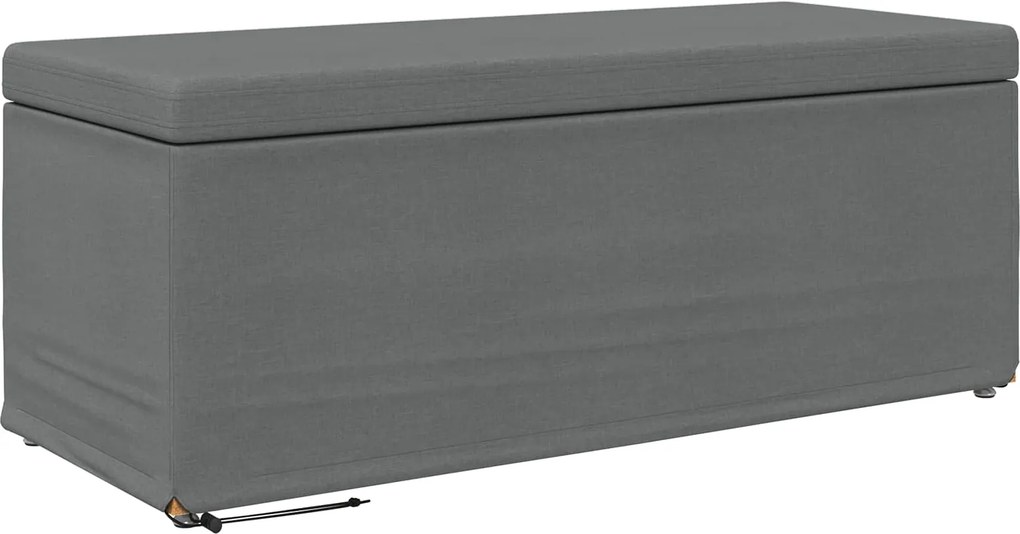 vidaXL Zsámoly Sötétszürke 101 x 41 x 40 cm Szövet és faszerkezet