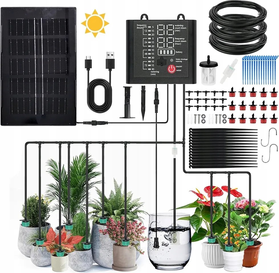 Napelemes Öntözőrendszer Automata Növények Virágtartók