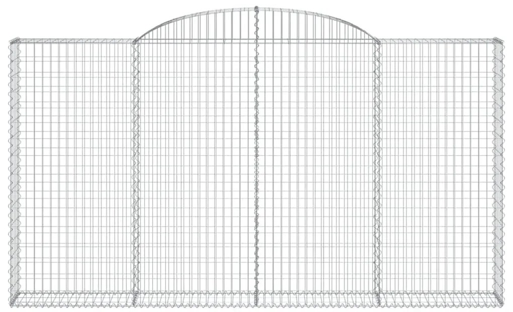 2 db íves horganyzott vas gabion kosár 300x30x160/180 cm