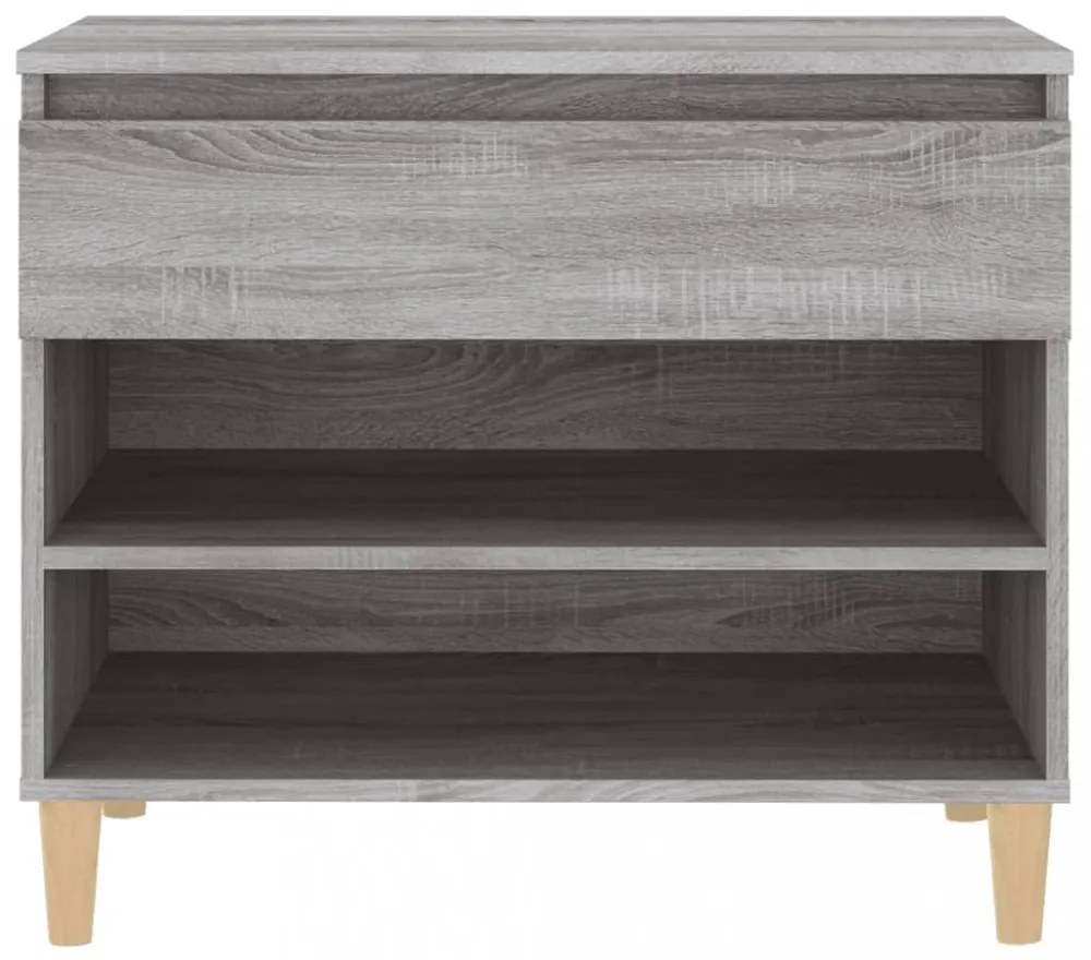 szürke sonoma színű szerelt fa cipősszekrény 70x36x60 cm