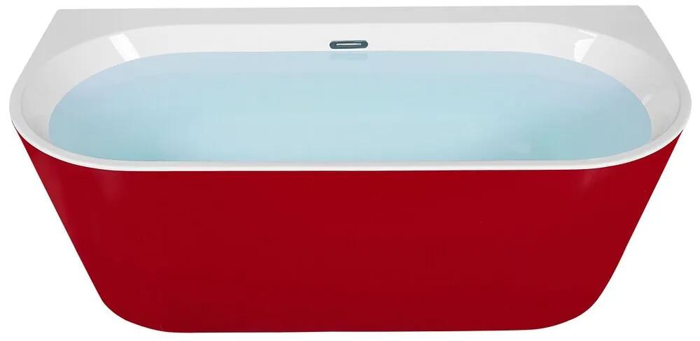 Piros fürdőkád 170 x 80 cm HARVEY Beliani