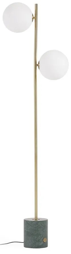 Zöld-aranyszínű állólámpa üveg búrával (magasság 161 cm) Lonela – Kave Home