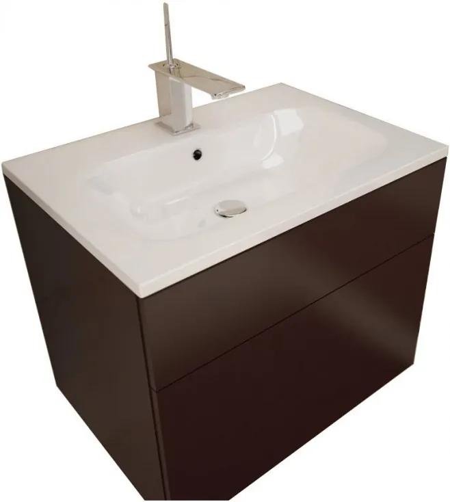 NOKA Orton Fürdőszobabútor + mosdó + szifon - 60 cm (wenge)