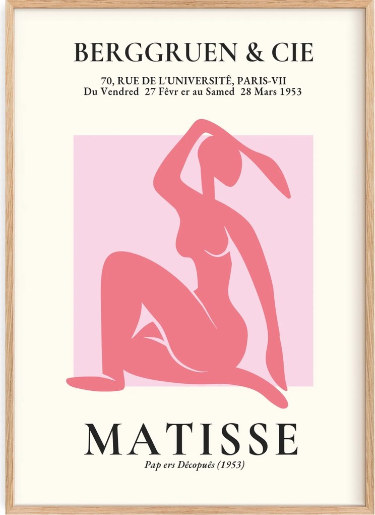 Poszter 50x70 Henri Matisse Papiers Découpés Női sziluett Berggruen 1953
