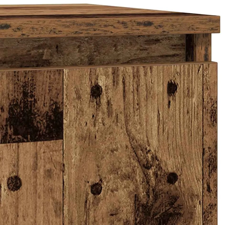 antik fa szerelt fa tálalószekrény fiókos 71x35x65 cm