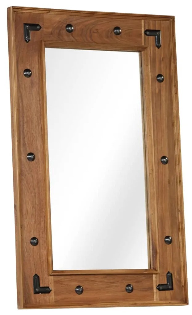 tömör akácfa keretű tükör 50 x 80 cm