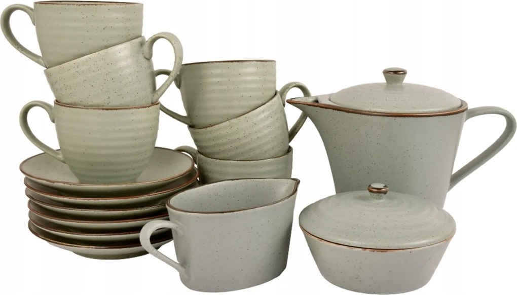 Kávés-teás szett 6 személyes étkészlet 16 részes Bogucice