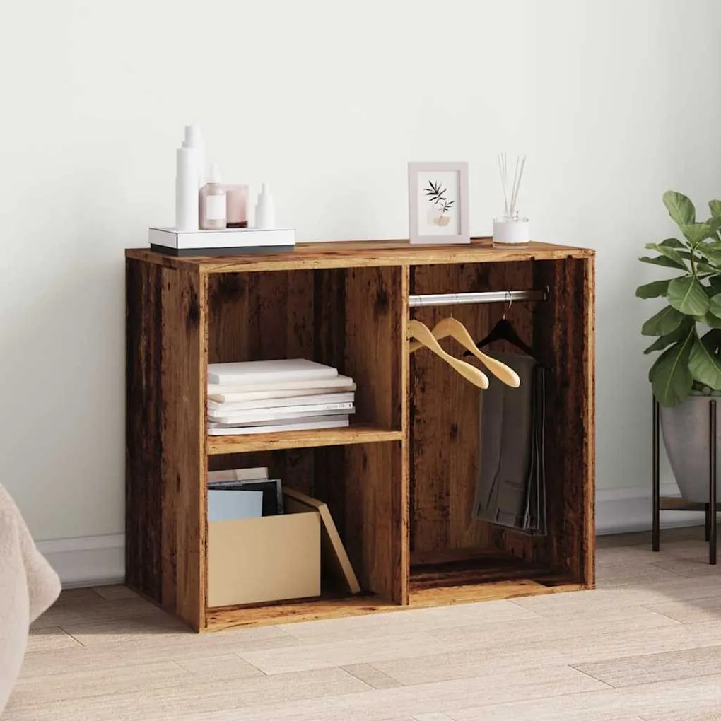 antik fa szerelt fa pipereszekrény 80 x 40 x 65 cm