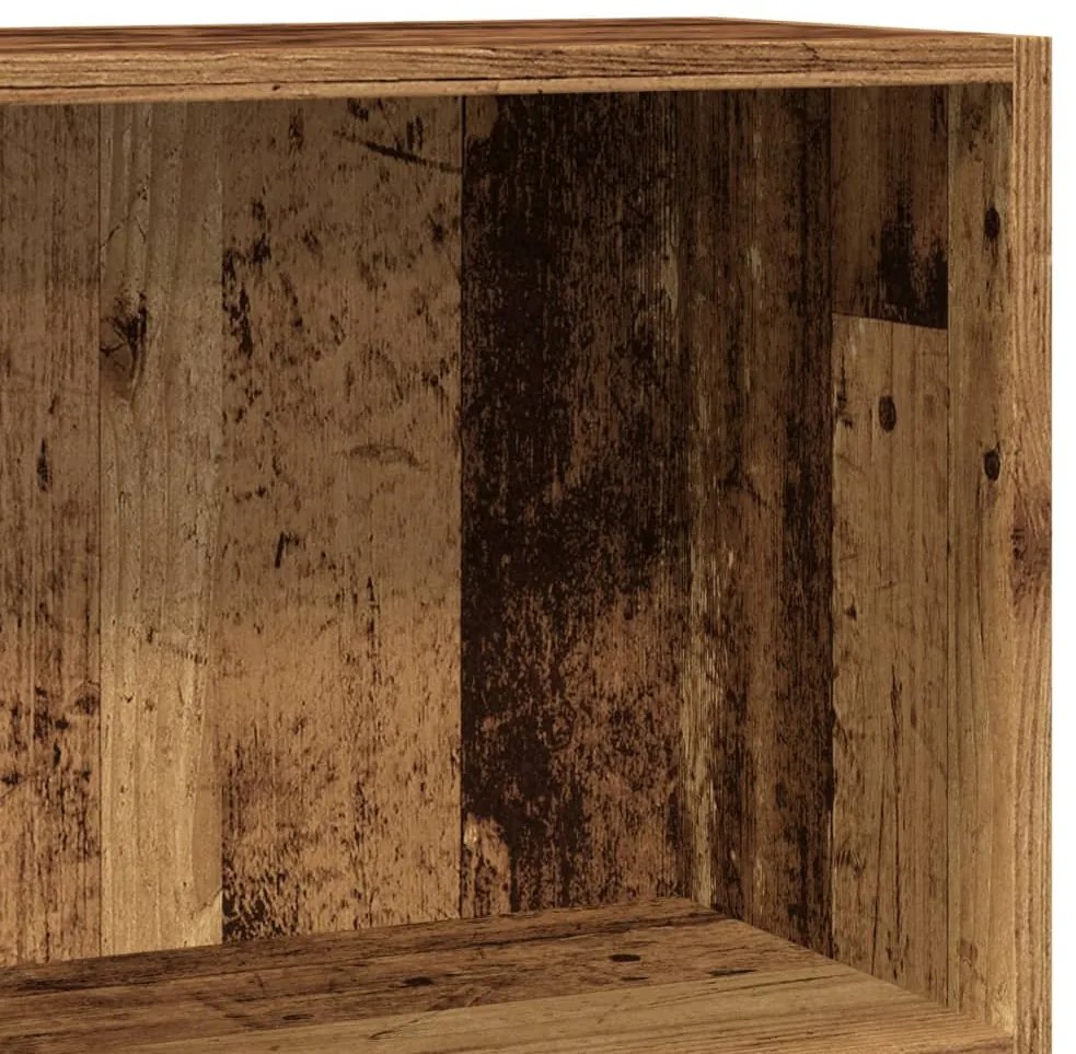 antik fa színű szerelt fa könyvespolc 60 x 24 x 76 cm