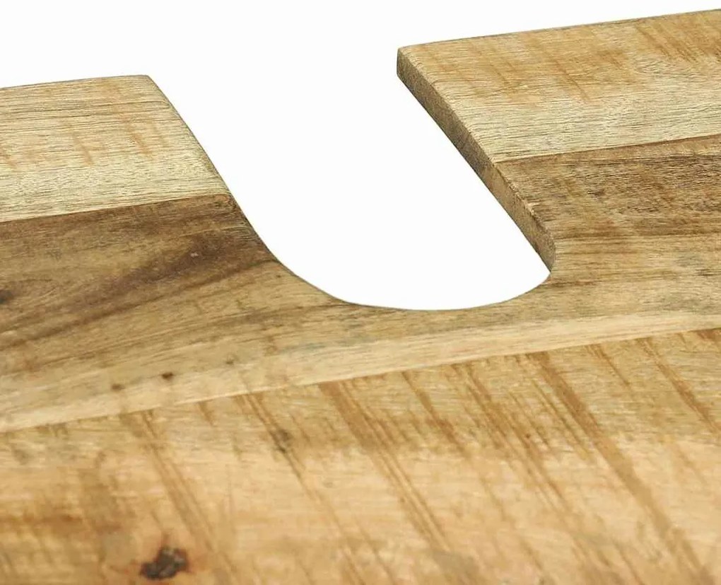 Fürdőszoba bútor szett tárolóval 2 pcs Barna Tömör Mangófát