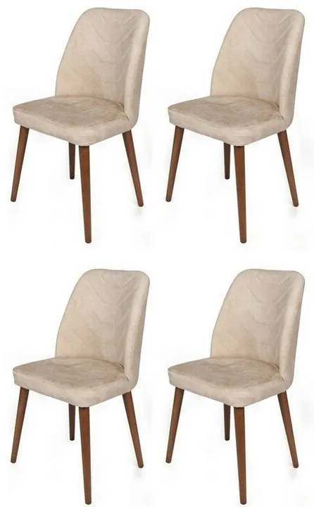 Dallas Beige and Brown étkezőszék szett, 4 db, 4 db