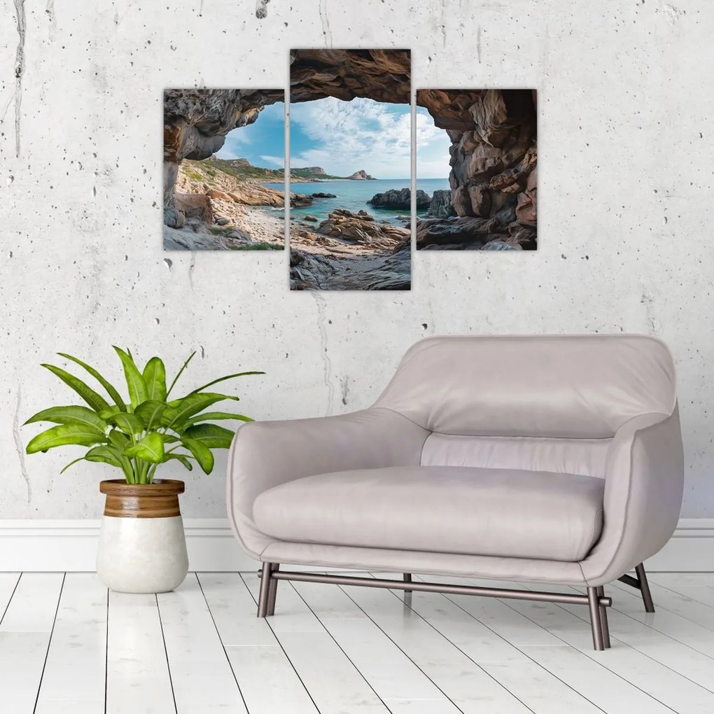 Kép - Barlang a tenger mellett (90x60 cm)