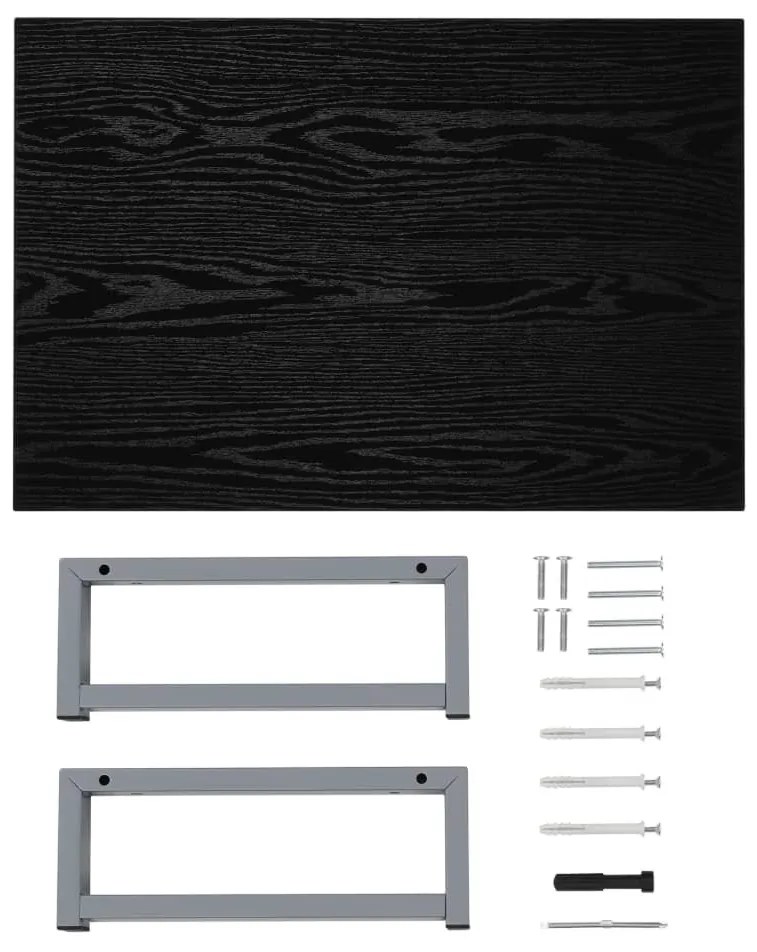 2-részes fekete kerámia fürdőszobai bútorszett