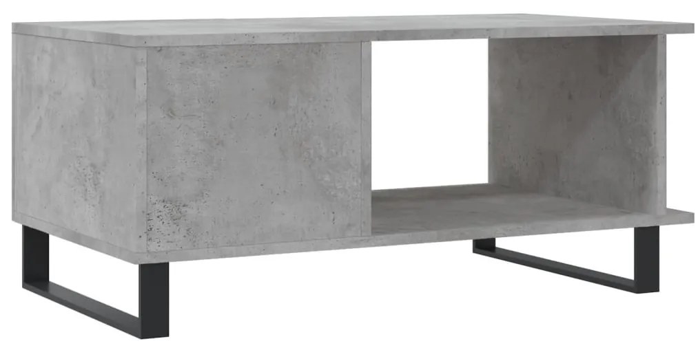 Betonszürke szerelt fa dohányzóasztal 90 x 50 x 40 cm