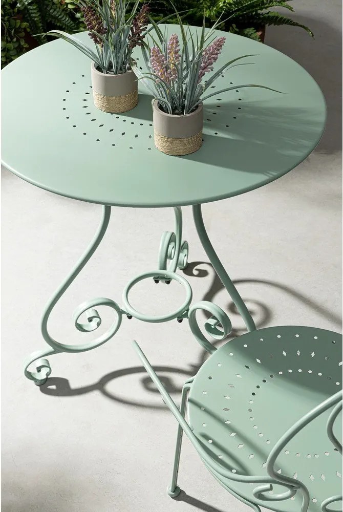 Mentazöld fém kerti szék Etienne – Bizzotto