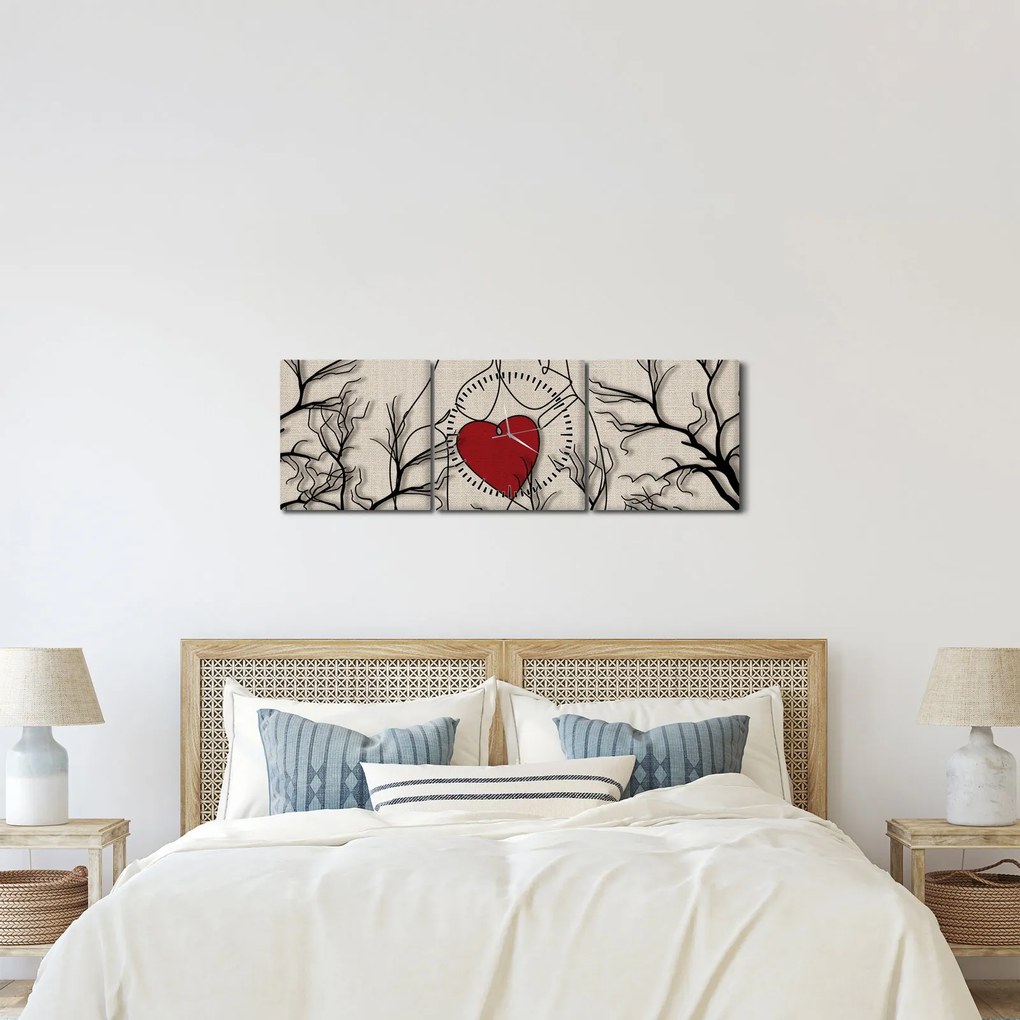 Kép - egy szerelmes pár (órával) (90x30 cm)