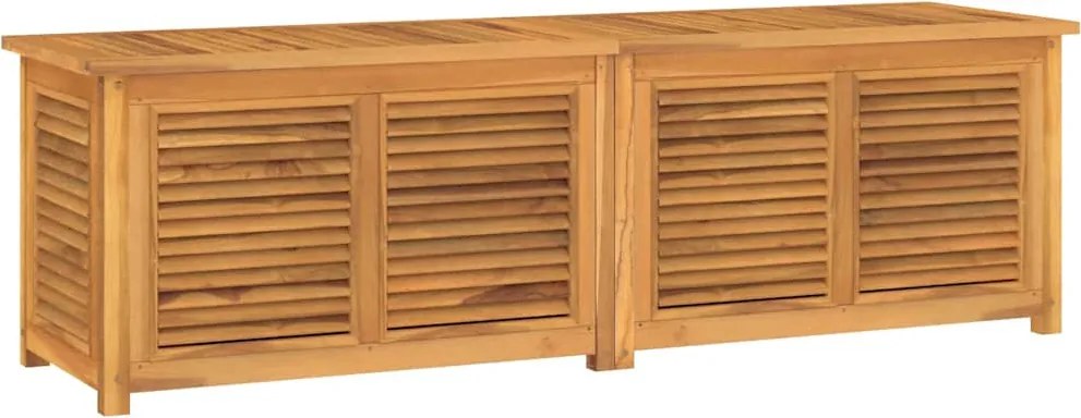 vidaXL tömör tíkfa kerti tárolóláda zsákkal 175 x 50 x 55 cm