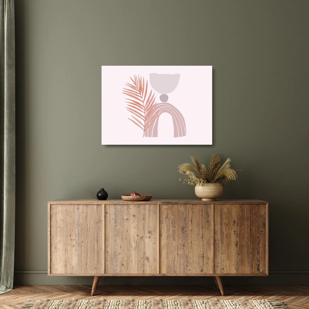Üveg kép - Lila minimalizmus N⁰1 (70x50 cm)