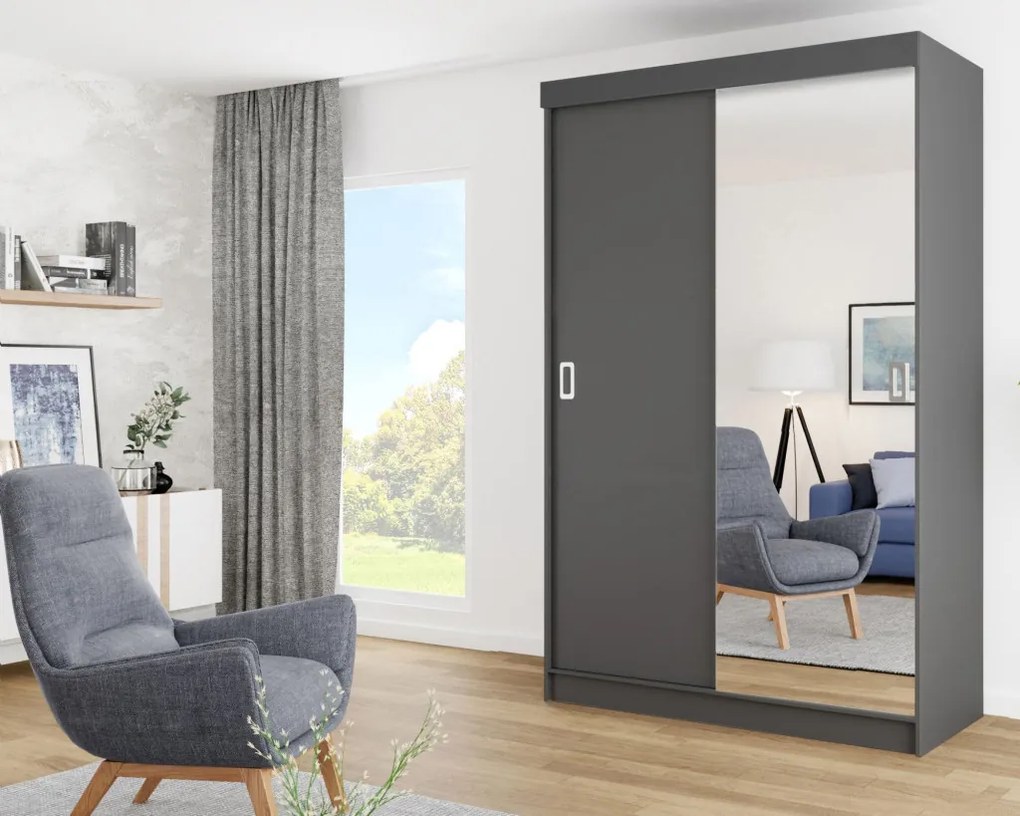 Bill 1 138 Tolóajtós Szekrény 138cm, Grafit