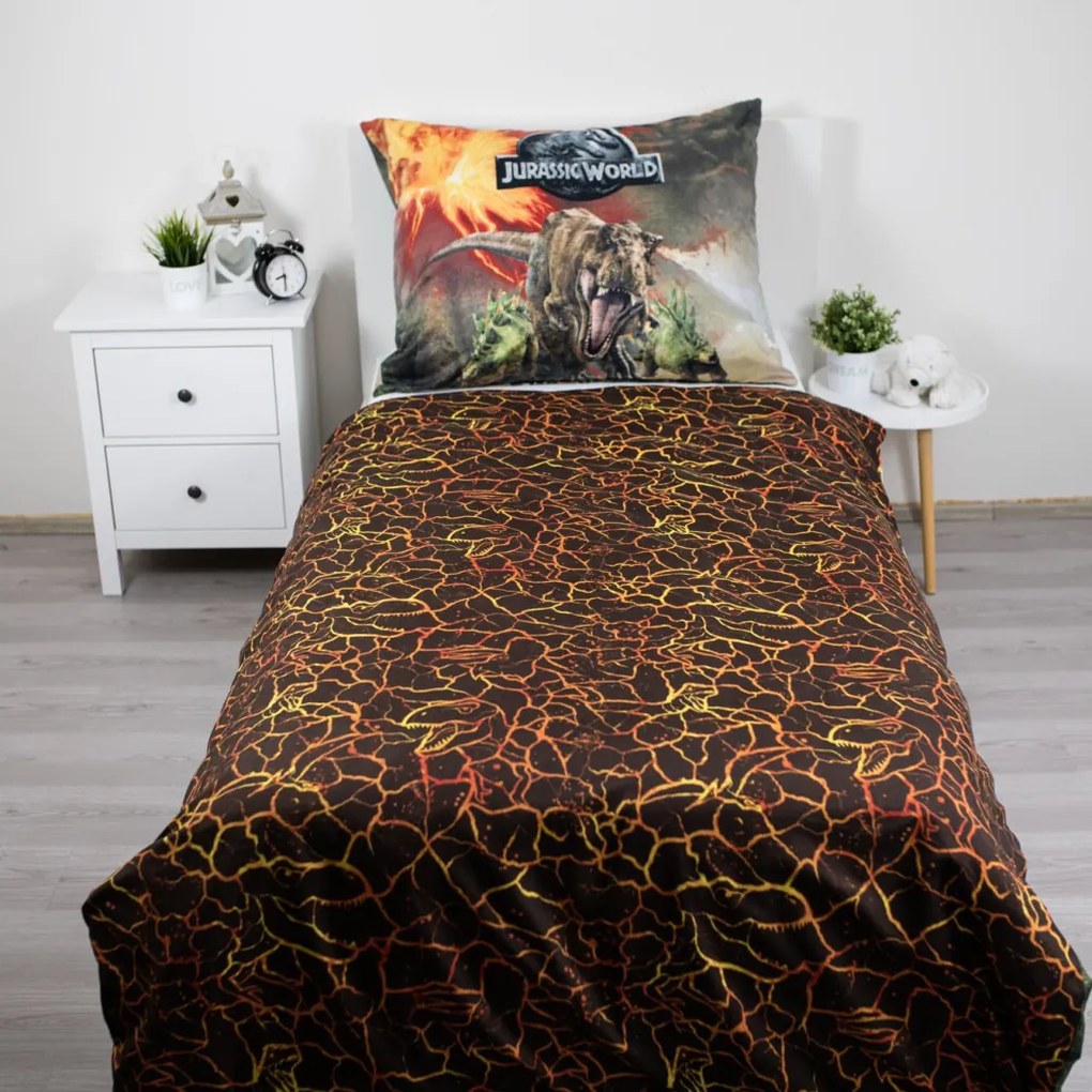 Jurassic World Volcano ágyneműhuzat 140×200cm, 70×90 cm microfibre