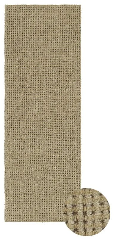 Khaki mosható-kézi szövésű gyapjú futószőnyeg 80x230 cm Unexpected Wool – Lorena Canals