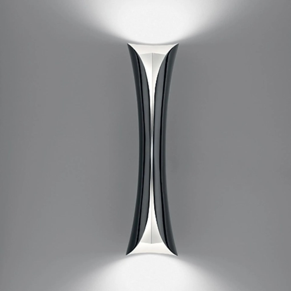 Artemide Cadmo Led W fali lámpa, fehér-fekete, 54 cm, 10W, 3000K