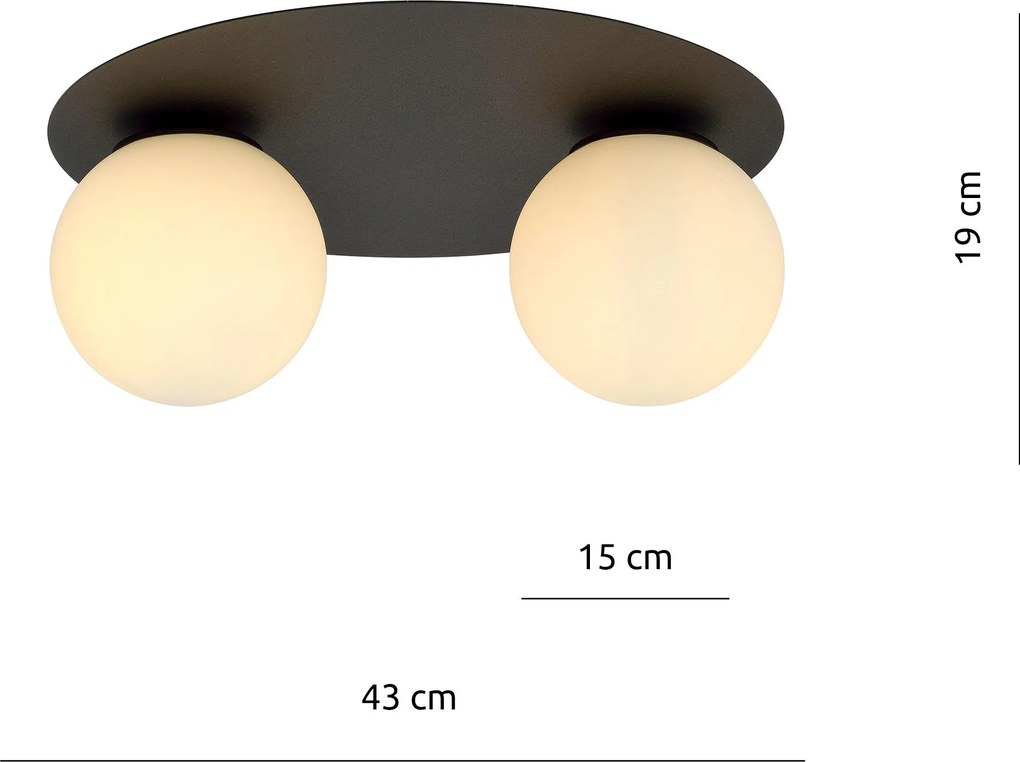 Emibig modern mennyezeti lámpa solar fehér fekete emi1127/2
