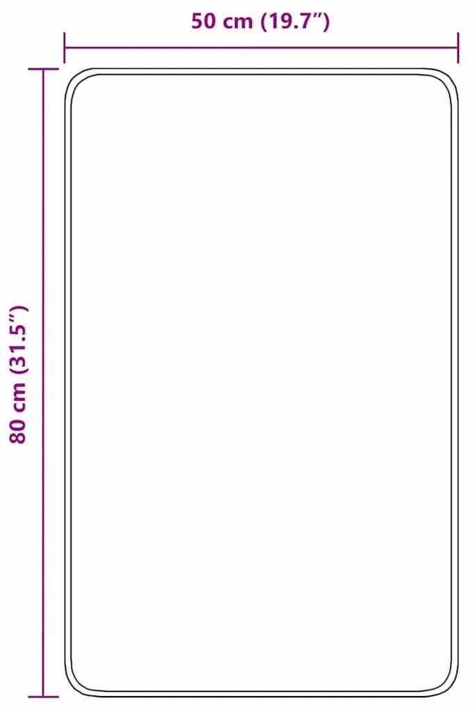 Fürdőszoba szőnyeg Barna 50 x 80 cm Polipropilén