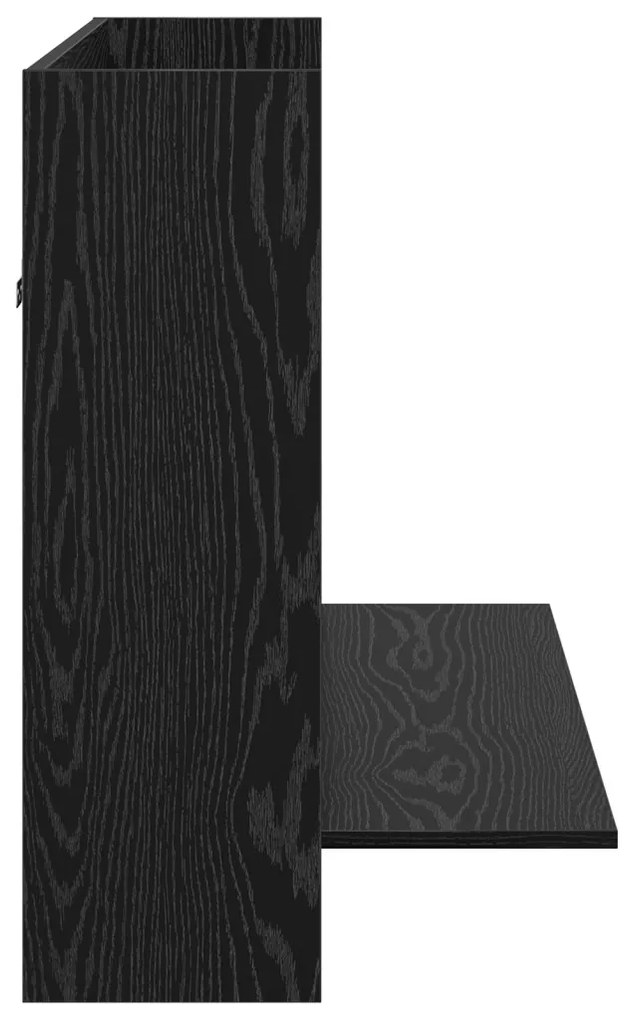 falra szerelhető íróasztal fekete tölgy 105x48x75 cm szerelt fa