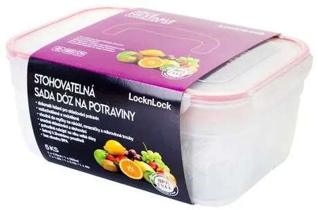 LOCKnLOCK Élelmiszer-tartályok készlete Locktéglalap , 5 db