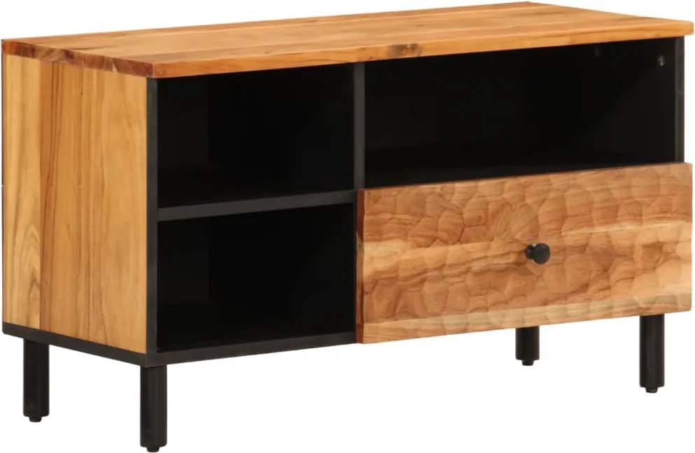 vidaXL tömör akácfa TV-szekrény 80x33x46 cm