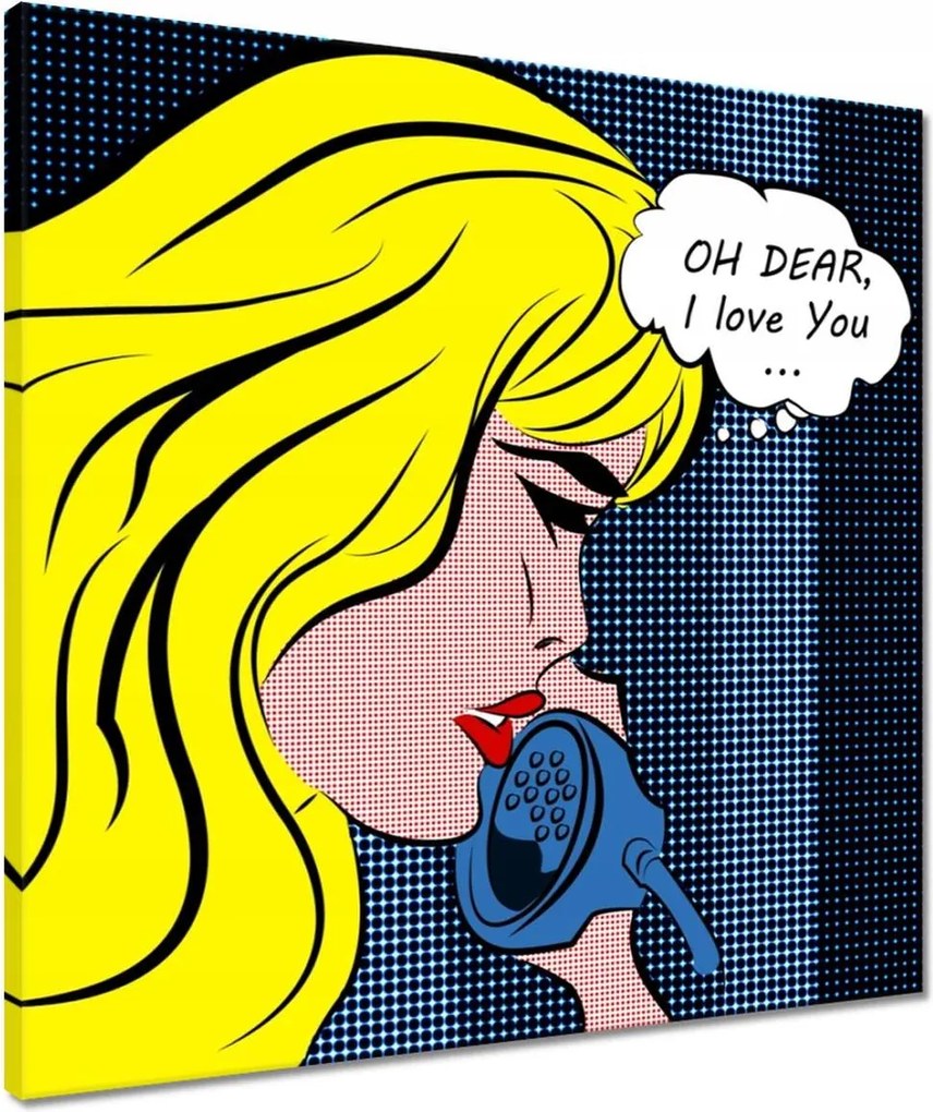 Vászonkép 50x50 Oh Dear I love you Képregény