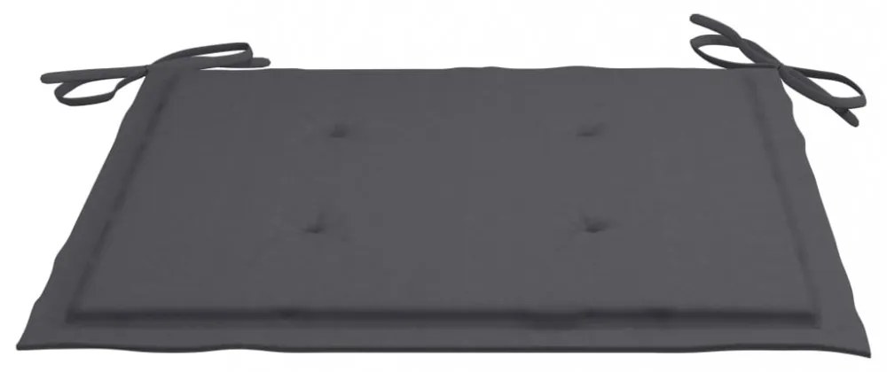 2 db összecsukható bambusz kerti szék párnával